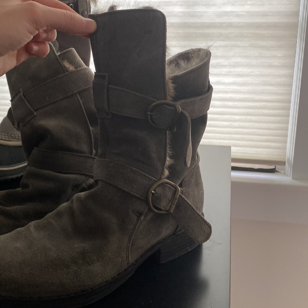 Florentino + Baker suede, fur lined boots (39 Women’s)